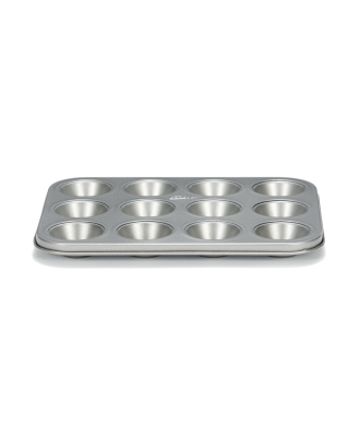 Forma pentru 12 mini-briose, otel, 25 cm, colectia SilverTop - PATISSE